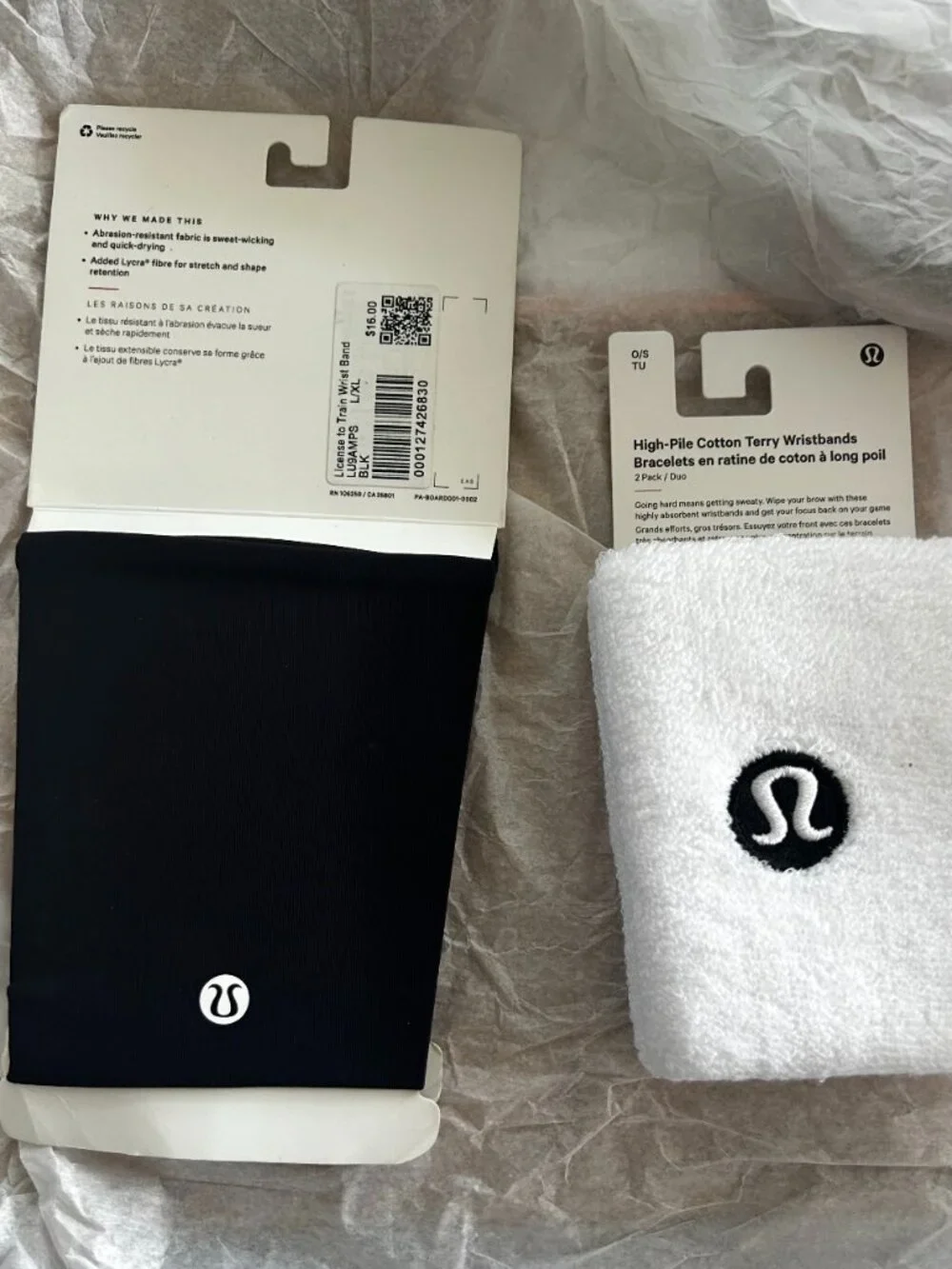 Lululemon Wristbands SET OF 2 PAIR